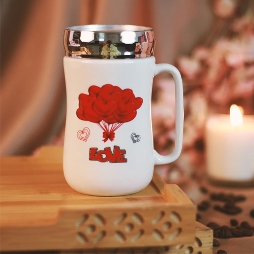 Love  Heart Ceramic Coffee Mugs