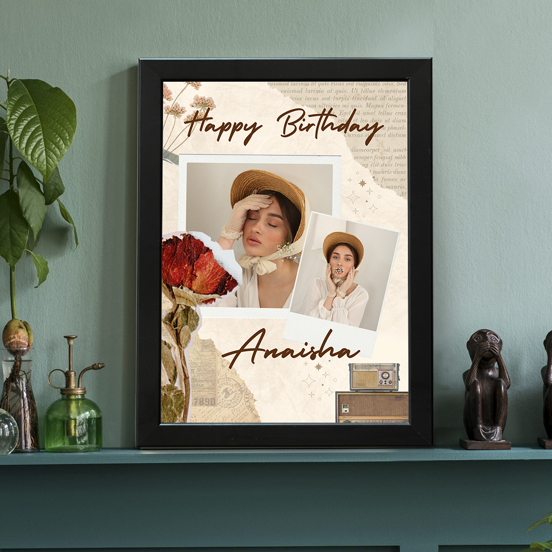 Personalized Birthday Wishes Duo Photo Frame