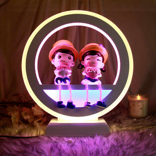 Cute Couple Ring LED Lamp