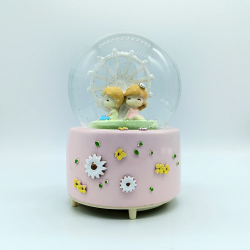 Cute Musical Crystal Snow Ball Gift for Couple