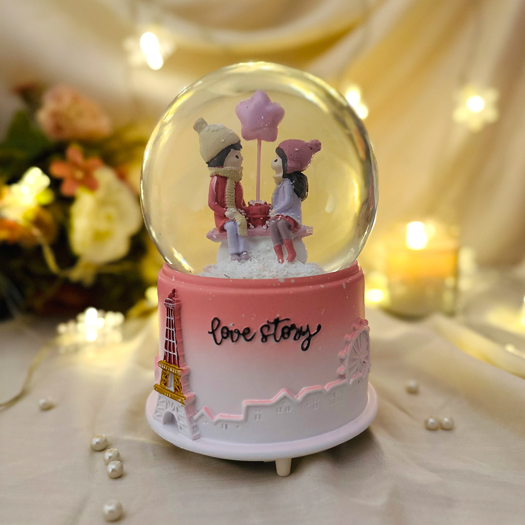 Pink Passion Crystal Love Story Dome