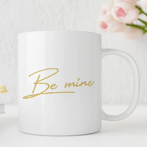 Be Mine Golden Ceramic Coffee Mug