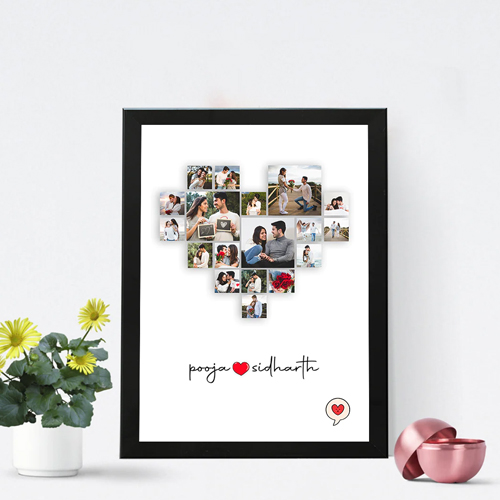Couple Heart Collage Frame